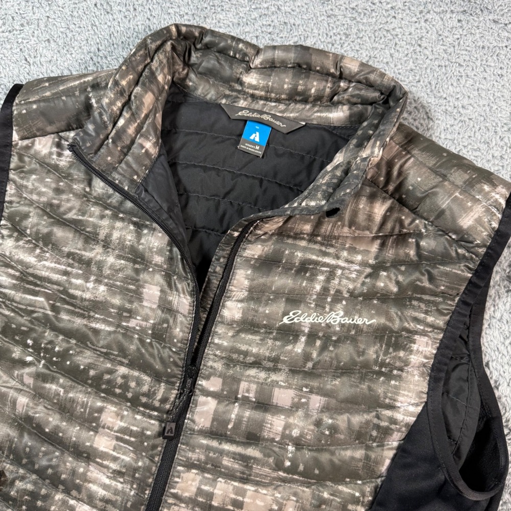 Eddie Bauer First Ascent StormDown 800 Puffer Vest Womens Medium Abstract Print